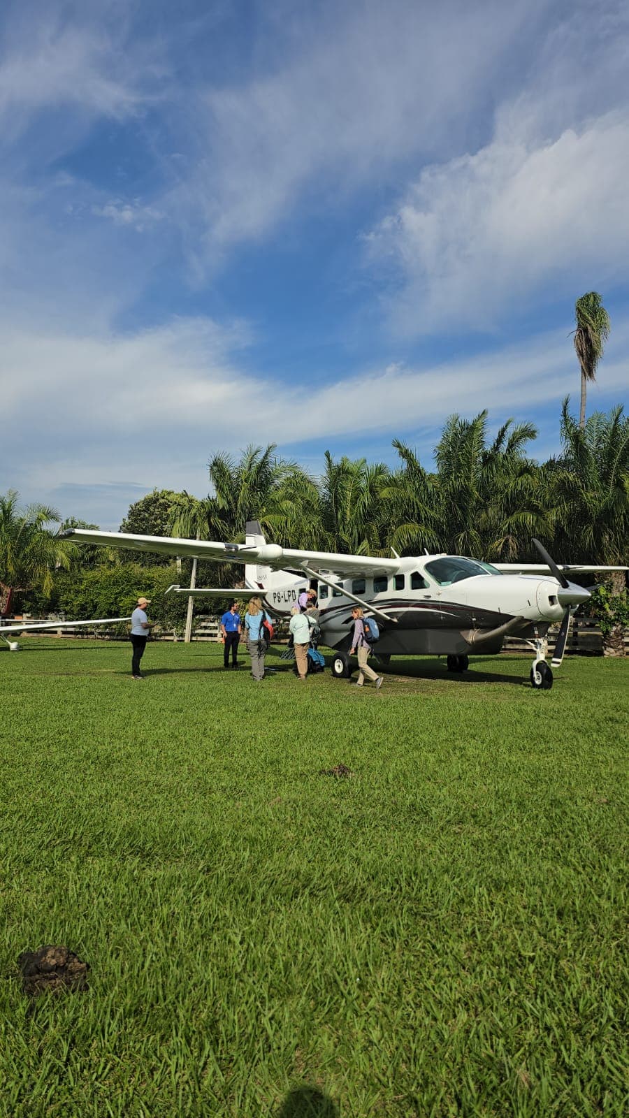 Private aircraft on runway